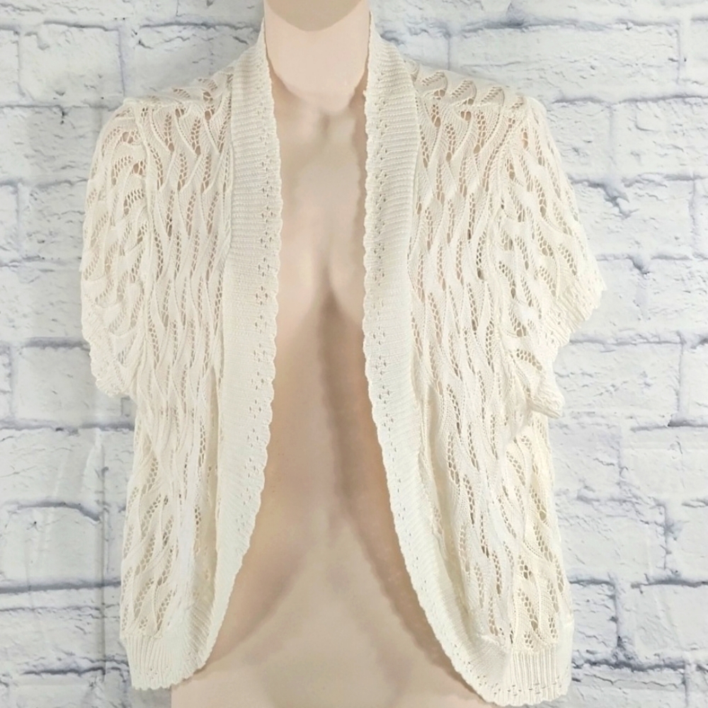 🔵BOGO FREE🔵 Sag Harbor Open Front Cardigan Topper Sz L